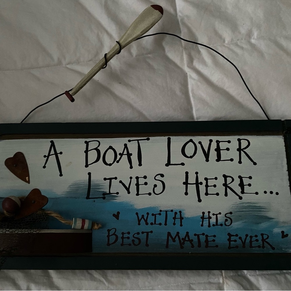 Decorative Boat Lover Sign - Picture 2 of 3
